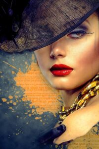 woman, portrait, hat, face, young, girl, attractive, adult, model, caucasian, makeup, natural, beautiful, person, female, digital manipulation, photo art, modern art, modern art, modern art, modern art, modern art, modern art