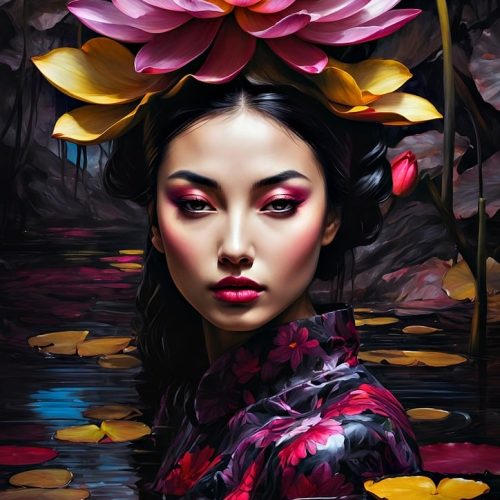 ai generated, woman, lotus-8729255.jpg