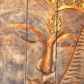 buddha, buddha purnima, buddha head, buddha wall carving, buddha wall frieze, brown wall, brown buddha